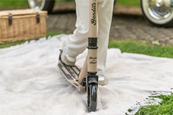 Robuster sandfarbener Roller