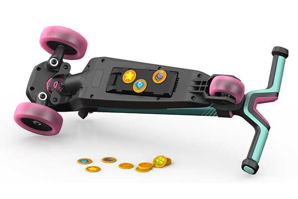 Sammle magnetische Objekte auf dem Weg