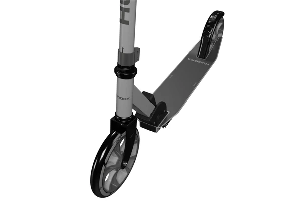 Mit Ständer und Fußbremse