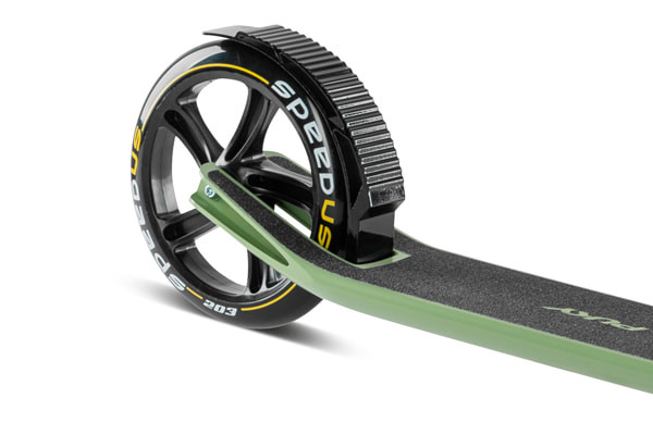 Fußbremse am Hinterrad